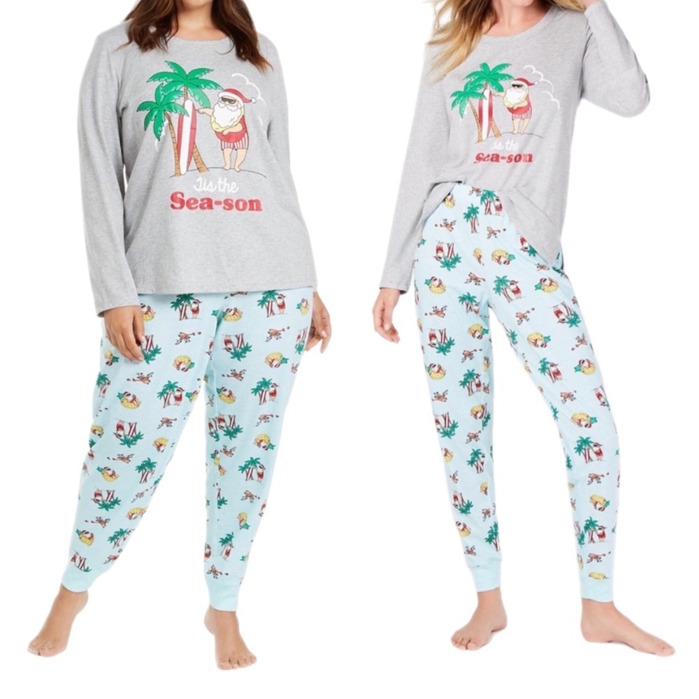 Family Matching Tropical Santa Pajama Set NWT!